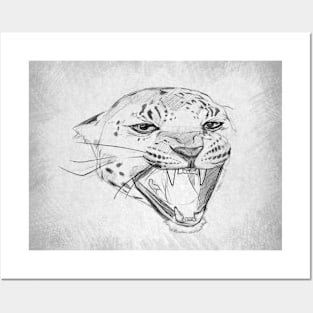 Leopard - Handmade Pencil Drawing Posters and Art